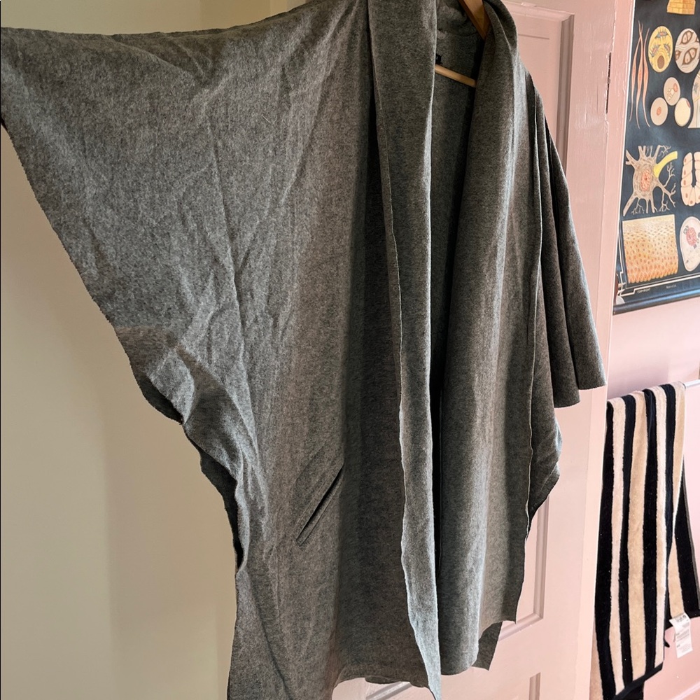 Eileen Fisher Wool Blend Wrap Sweater L - Picture 2 of 6